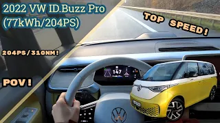 2022 VW ID.Buzz Pro POV Test Drive! | TOP SPEED AUTOBAHN 4K