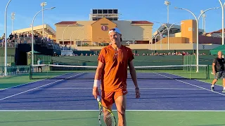 Holger Rune v. Denis Shapovalov - 2023 IW Practice [Court Level, 4k 60fps]