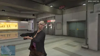 GTA 5 PS4 - Five Star Escape (Director Mode) Metro station shootout  (NO Cheats)