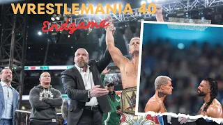 WrestleMania 40 Endgame | Roman Reigns vs Cody Rhodes Main Event #wwe