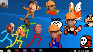 Animation Vs Super Mario Bros dubbed by the TF2 Mercs l Hamm Mann