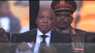 Zuma booed by FNB Stadium crowd but cheers Motlanthe & Mbeki