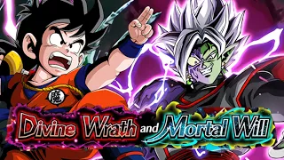 NO ITEM RUN! DIVINE WRATH AND MORTAL WILL STAGE 8 VS FUSION ZAMASUDBZ DOKKAN BATTLE