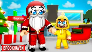 Ik Werd Geadopteerd Door KERSTMAN In Roblox! (Brookhaven)