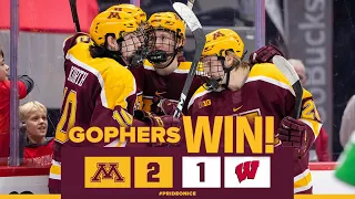 Highlights: #9 Gopher Men's Hockey Stuns #4 Wisconsin in Overtime