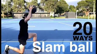 20 Slam Ball Exercises - Bootcamp ideas for Personal Trainers