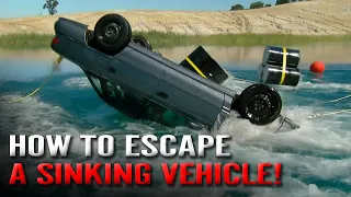 How to Get Out of a Sinking Car!.. HOW TO ESCAPE and SURVIVE