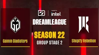 Dota2 - Gaimin Gladiators vs Shopify Rebellion - Game 2 - DreamLeague Season 22 - Group Stage 2