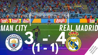 Highlights • Manchester City 1-1 Real Madrid | Penaltis • Man City 3-4 Real Madrid | VJ Simulación