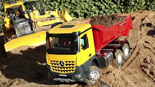 BRUDER TRUCKS Tunnel Project ♦ Magom RC MAN 6X6 MUD STUCK + RECOVERY ♦ bworld Construction