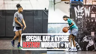 Top RANKED 2025 & 2026 guards Kaleena "Special Kay" Smith x Destiny "Kyshe" Lunan 1v1 + Full Workout