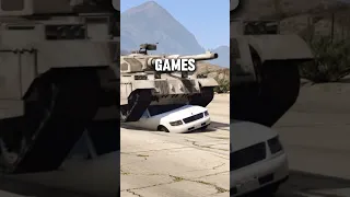 "Falling with a tank onto a limousine in GTA games." #shorts #gaming #gta #evolution #grandtheftauto