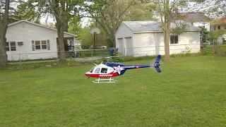 First flight Roban Bell 206b Jet Ranger motion rc