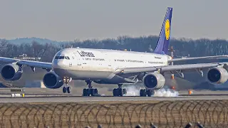 AMAZING CLOSE-UP Plane Spotting at Munich Airport - Morning/Noon Rush | A380, A340-600, B777, B787…|