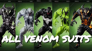 Every Venom Suit Showcase | Midnight Suns