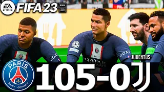 FIFA 23 - MESSI, RONALDO, MBAPPE, NEYMAR, ALL STARS | PSG 105-0 JUVENTUS | UCL FINAL