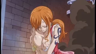 one piece 819 - luffy escapes from book , nami's clothes burned