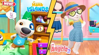 My Talking Hank 2 Islands VS My Talking Angela 2 Gameplay (Android/iOS)