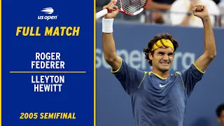 Roger Federer vs. Lleyton Hewitt Full Match | 2005 US Open Semfinal