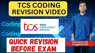 🔥TCS Coding Complete Revision in Single Video | Must watch Before Exam 🔥