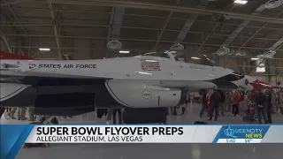 Thunderbird pilots prepare for Super Bowl flyover