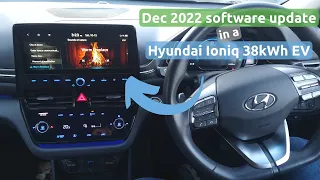 Overview of Dec 2022 software update in a 2020 Hyundai Ioniq 38kWh EV