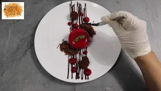 Simple Plating Technique : Deconstructed Plated Dessert "Black Forest Part 1"