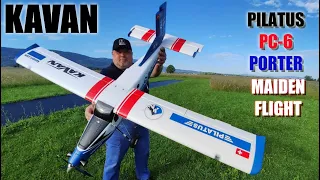 KAVAN Pilatus PC-6 Porter 1500mm PNF EPO RC plane BLUE MAIDEN FLIGHT