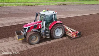 4k 2022 Massey Ferguson 7S.180 with a Maschio Dominator DM Rapido Power Harrow in Sutton, Suffolk.