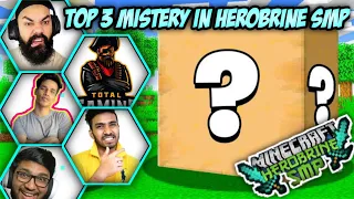 Top 3 Mystery In Herobrine smp 🔴 Techno gamerz, gamerfleet, onespot, Rawknee, chapati gamer, bixu