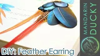 DIY:FEATHER EARRING