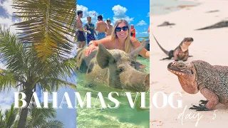 Bahamas Vlog Day 5 | Powerboat Adventures| Swimming with Pigs | Sharks | Feeding Iguanas