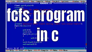 fcfs program in c