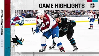 Avalanche @ Sharks 3/18 l NHL Highlights 2022