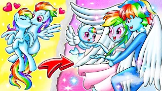 My Little Pony Love Story | Rainbow Dash Get A Happy Ending With Soarin | 재미있는 스톱 모션 만화| Annie Seoul