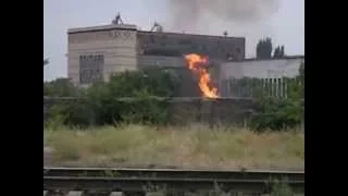 На Николаевской ТЭЦ палят мусор, пламя высотой в 4 метра.