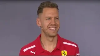 Sebastian Vettel being a Comedian for 5 minutes straight.