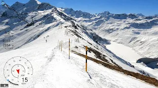 [5K] Skiing Zinal Retake, Black Route Top to Bottom, Val d'Anniviers Valais Switzerland, GoPro HERO9