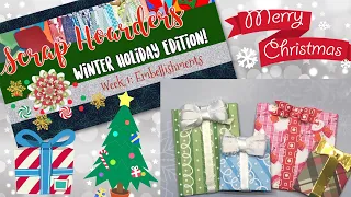 DIY Embellishments With Scraps - #SCRAPHOARDERS Winter Holiday Edition Part 1