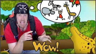 Animals on Safari with Steve and Maggie | Story for Children | English for Kids