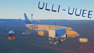 Рейс Санкт-Петербург - Москва. (B737-800 ULLI-UUEE X-plane11)