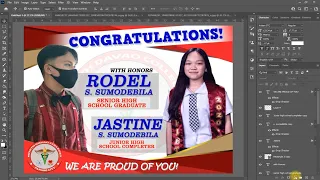 Graduation Tarpaulin Lay Out Design in Adobe Photoshop | MiingTv