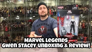 Marvel Legends Into The Spiderverse Stilt Man Build A Figure Wave Gwen Stacey Unboxing & Review!