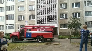 Пожар в многоквартирном доме в Барановичах.