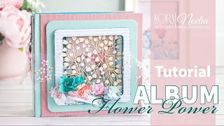 TUTORIAL + KIT de materiales. Álbum floral Flower Power. Boda, Comunión. Kora Projects