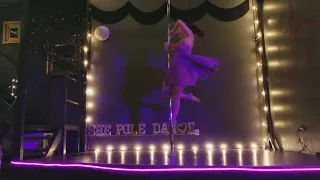 Once upon a December pole dance performance