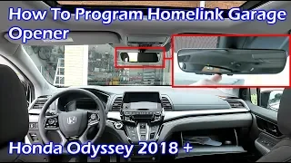 Honda Odyssey 2018+ Program Homelink Garage Opener