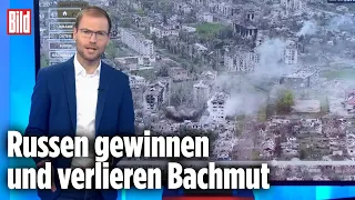 Nur noch drei Prozent von Bachmut unter ukrainischer Kontrolle | BILD-Lagezentrum