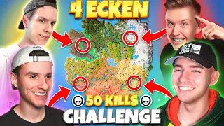 Die 4 ECKEN CHALLENGE in FORTNITE *SEASON 3*! 🔥😱 mit Katoo, Alvi und Peen