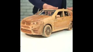 Wood Carving BMW X5 2020 Woodworking DIY Car Model by Awesome Woodcraft #shorts